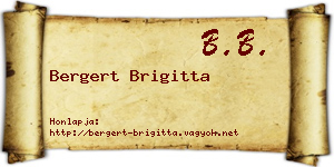 Bergert Brigitta névjegykártya